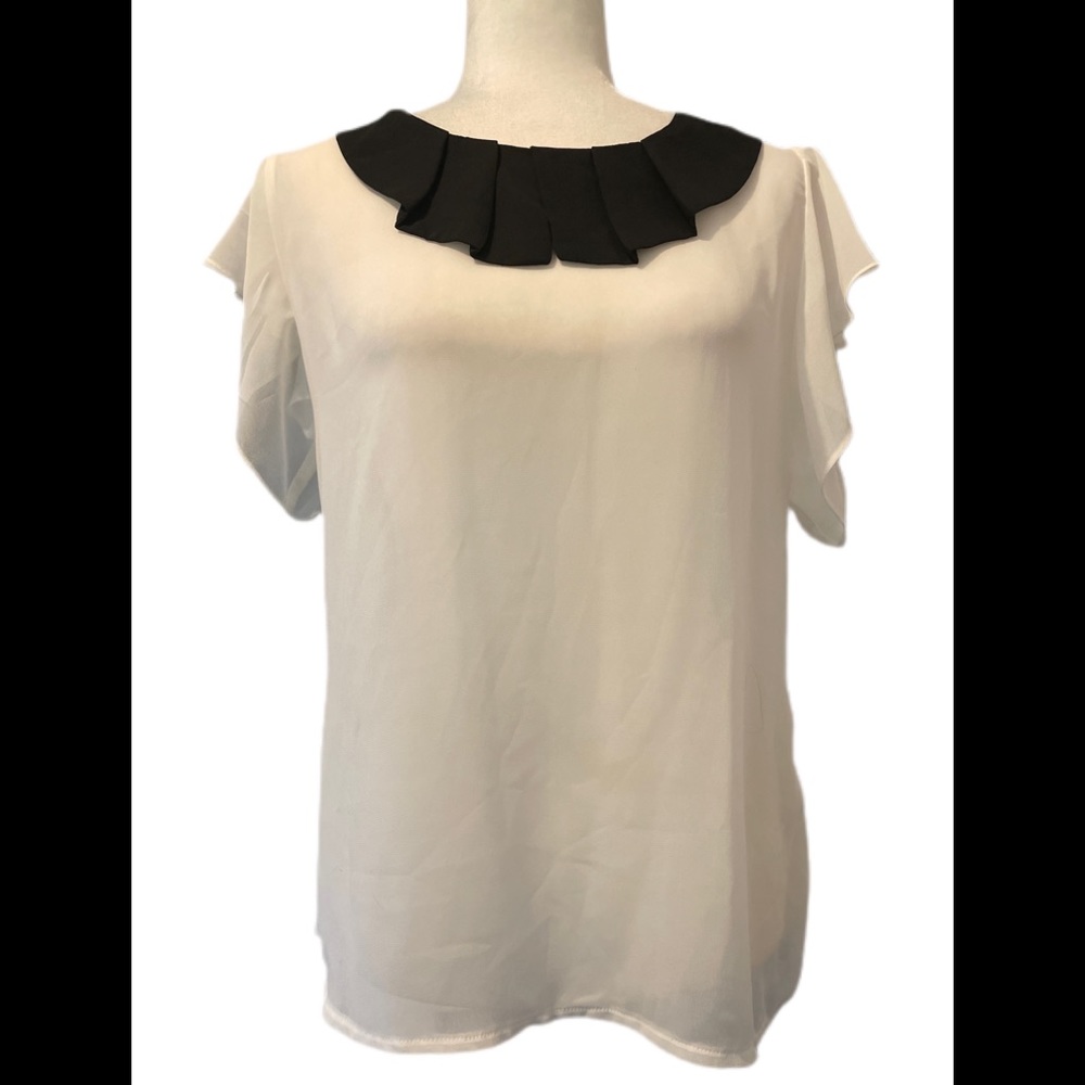 Ya Los Angeles white silk blouse size L